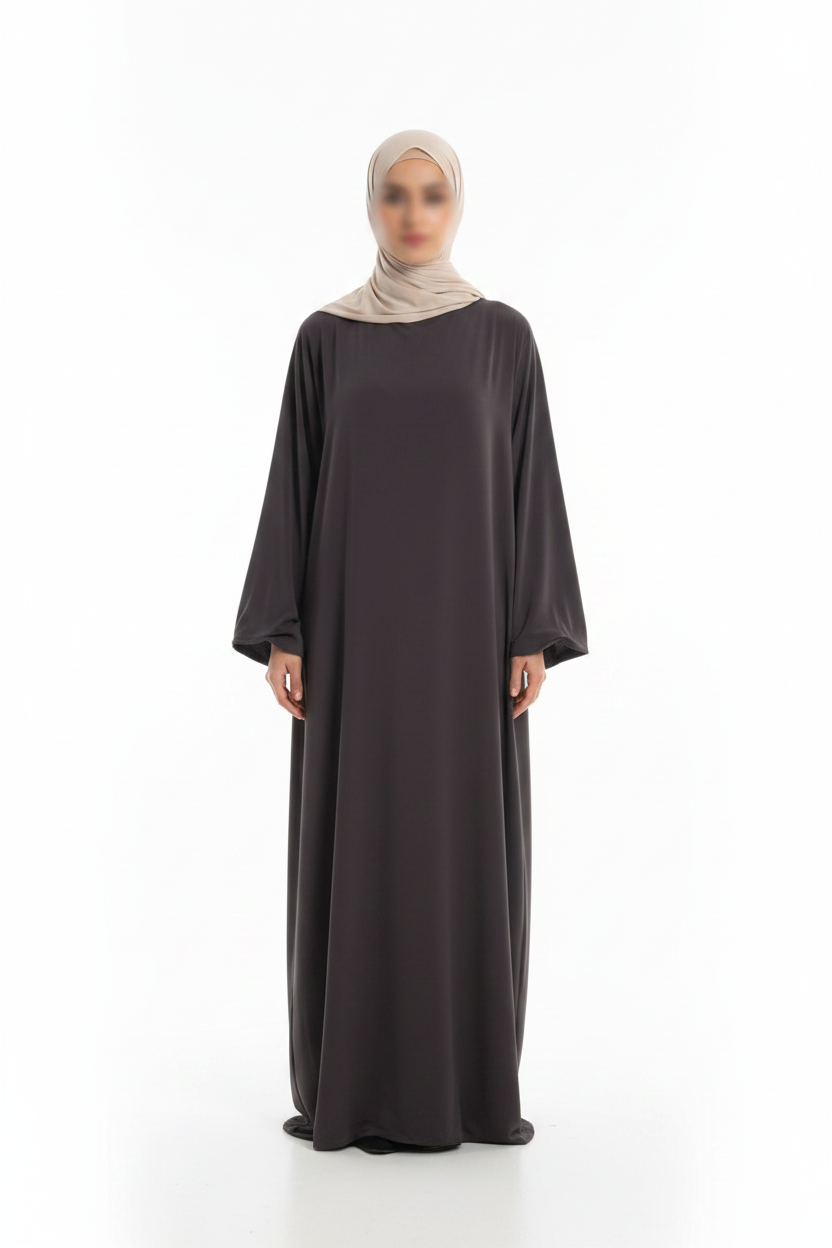 Abaya gris frontal