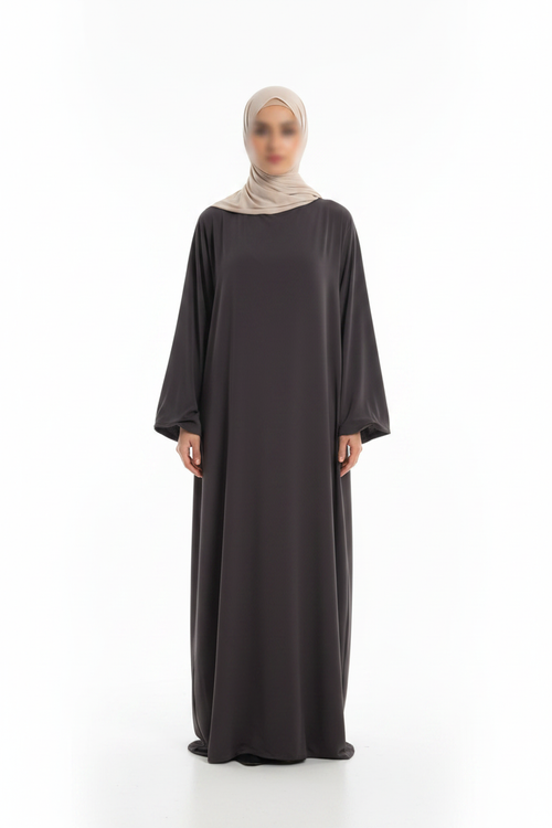 Abaya gris frontal