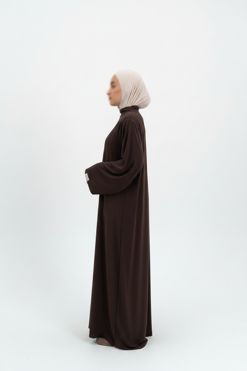 Abaya marrón lateral