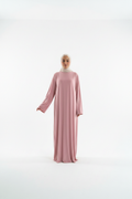 Abaya rosa pastel frontal