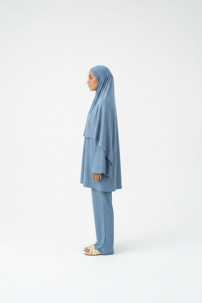 Burkini Azul - Vista Lateral